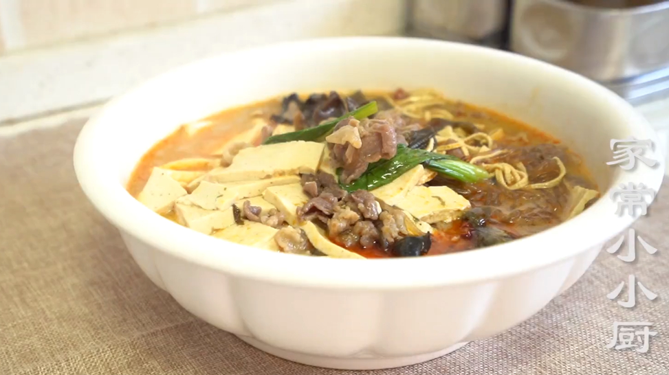 羊肉烩豆腐,亦菜亦汤,看一遍就学过会
