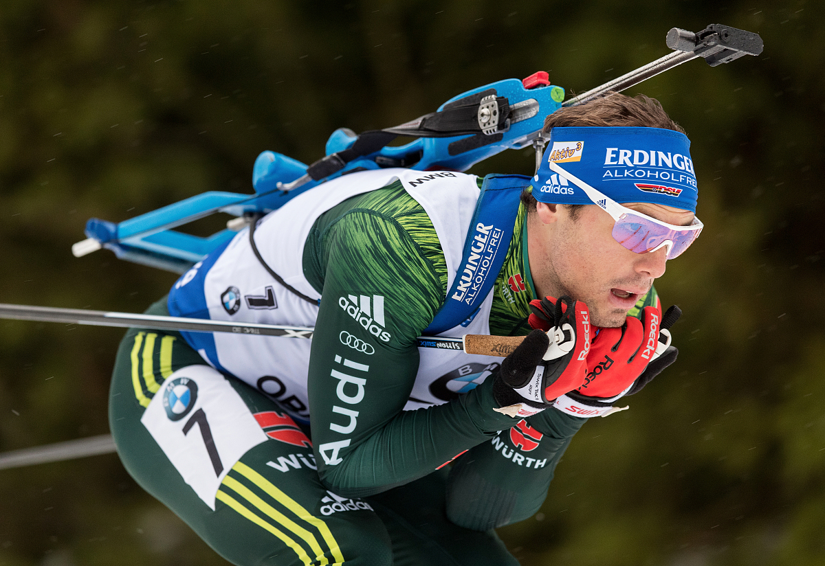 oberhof, germany - january 05:  simon schempp of germany compete