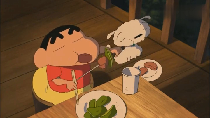 蜡笔小新:烧烤大会!小新今天晚上吃了很多烤肉串哦