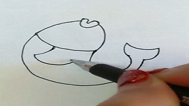 简笔画:画了一条鱼送给大家,祝大家年年有余