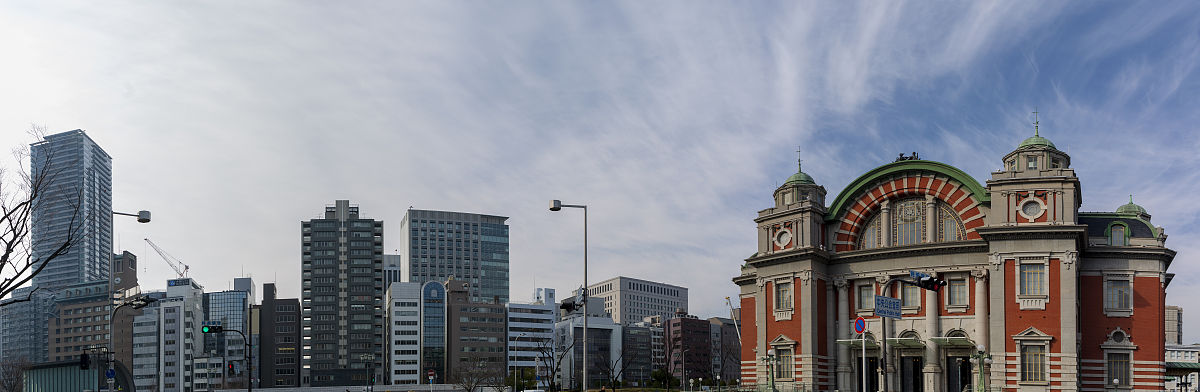 osaka city central public hall, one of the landmarks of osaka ci