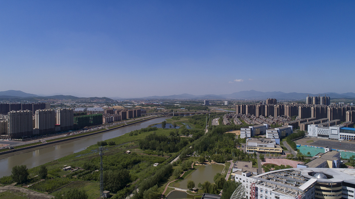 ***_***2017年5月中旬,中国东北吉林省吉林市航拍城市风光.