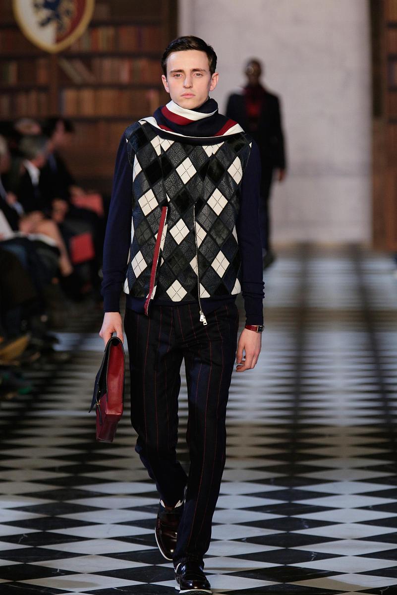 new york, ny - february 08:  a model walks the runway at the tom