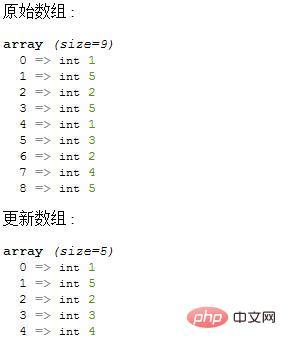 PHP如何删除数组中的重复元素
