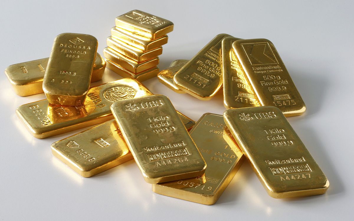 gold bars from the vault of a bank are seen in this illustration