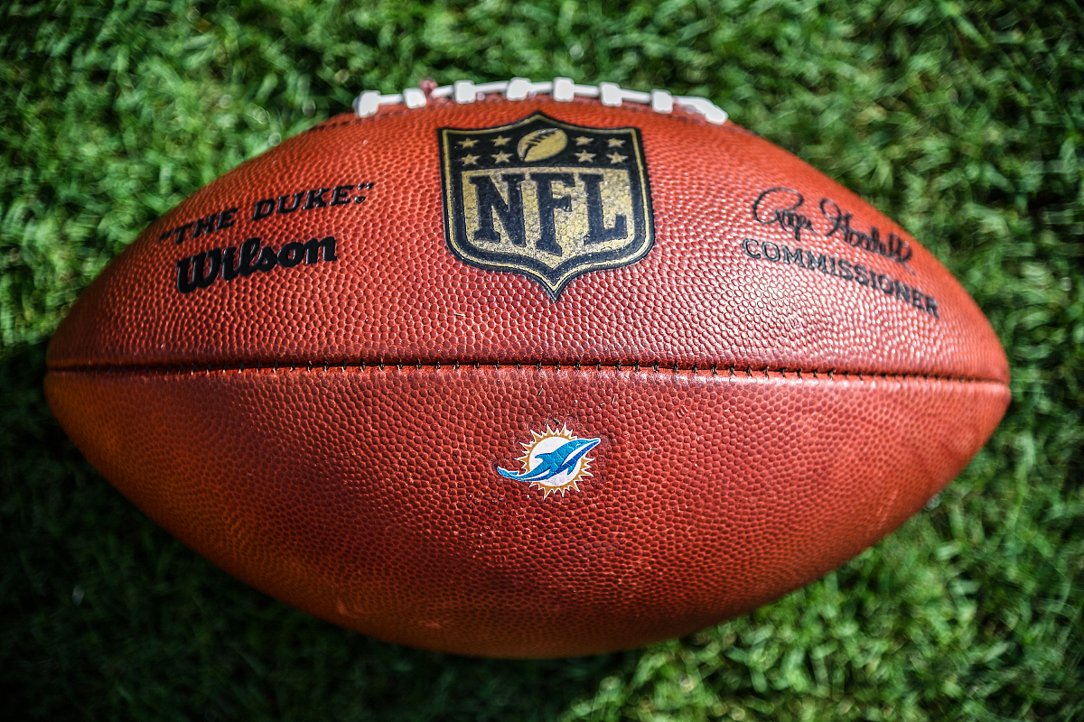 davie, fl - july 26:  a detailed view of the nfl football of the