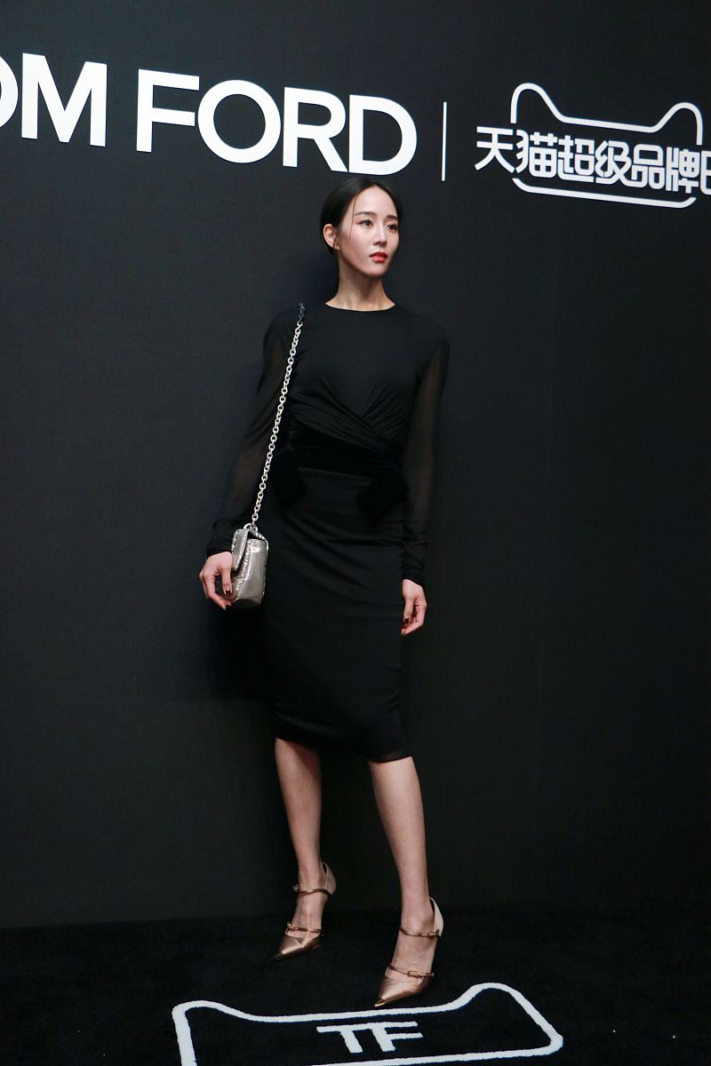 2019年4月23日,上海,明星参加 tomford 汤姆福特品牌活动.张钧甯: 品