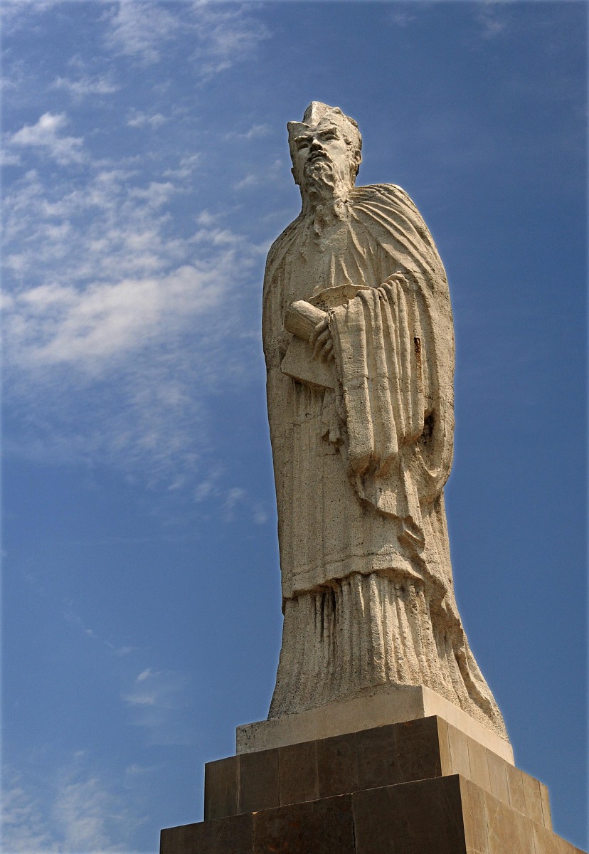 2009年8月,河南,三苏园.***_***苏轼中年布衣塑像+++_+++古雅,幽清,三
