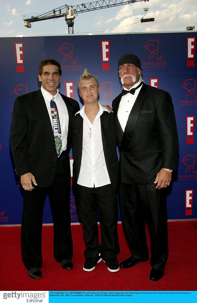 los angeles, ca - september 25: (l-r) actor lou ferrigno, nick h