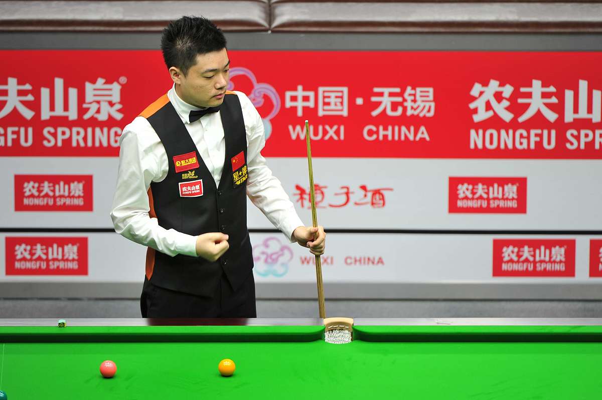 2015年6月17日,江苏无锡,2015斯诺克<strong>世界</strong>杯小组赛第3日,中国a队vs