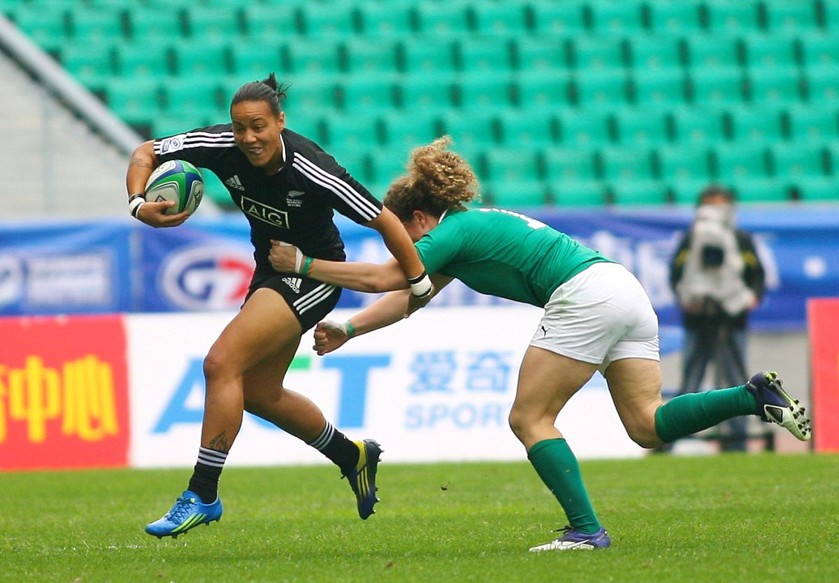 2013年3月31日,广州,2013世界女子七人制橄榄球赛,新西兰vs爱尔兰.***