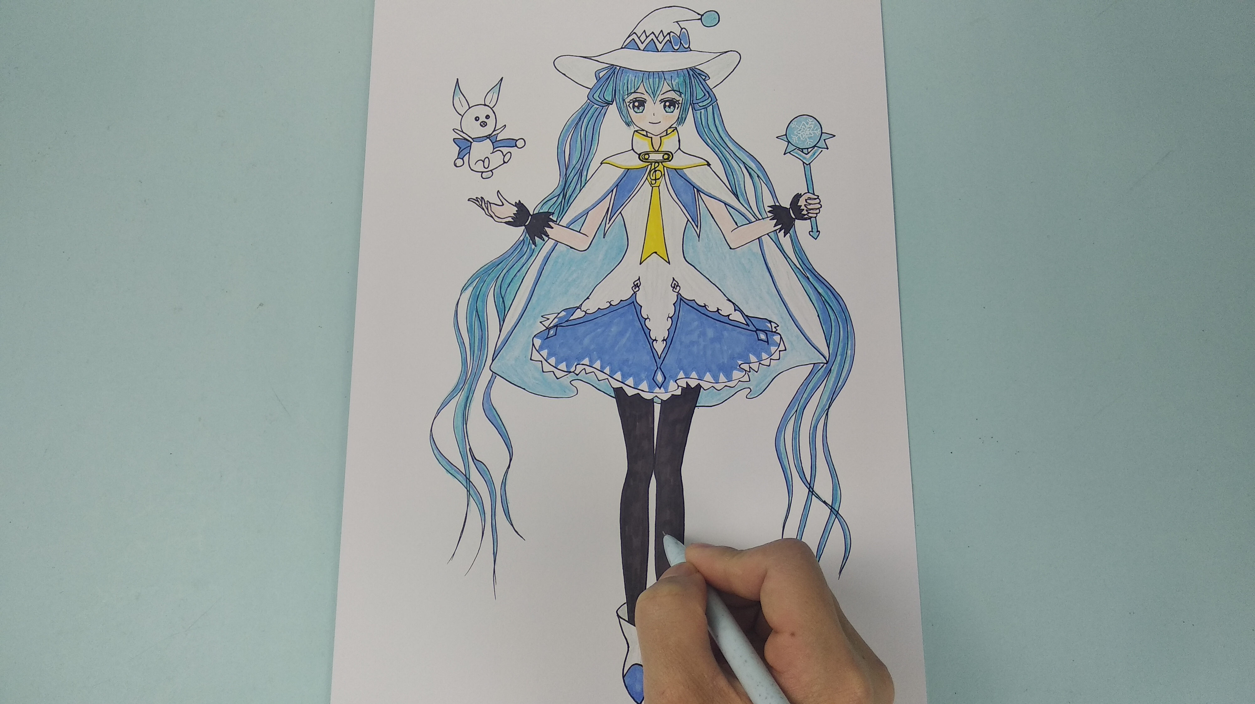 [图]手绘初音未来简笔画 这款初音简单漂亮 喜欢的不要错过