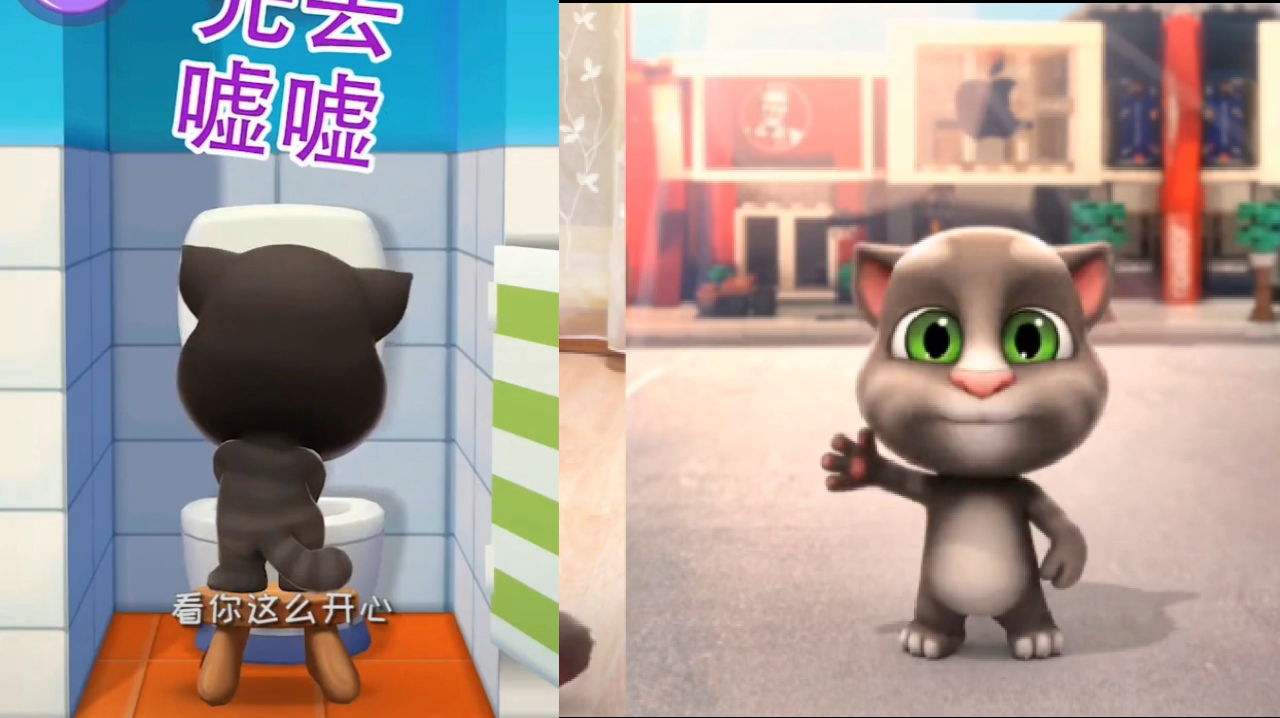 小汤姆猫搞笑动画:这只小汤姆太萌太可爱,好好玩萌化了