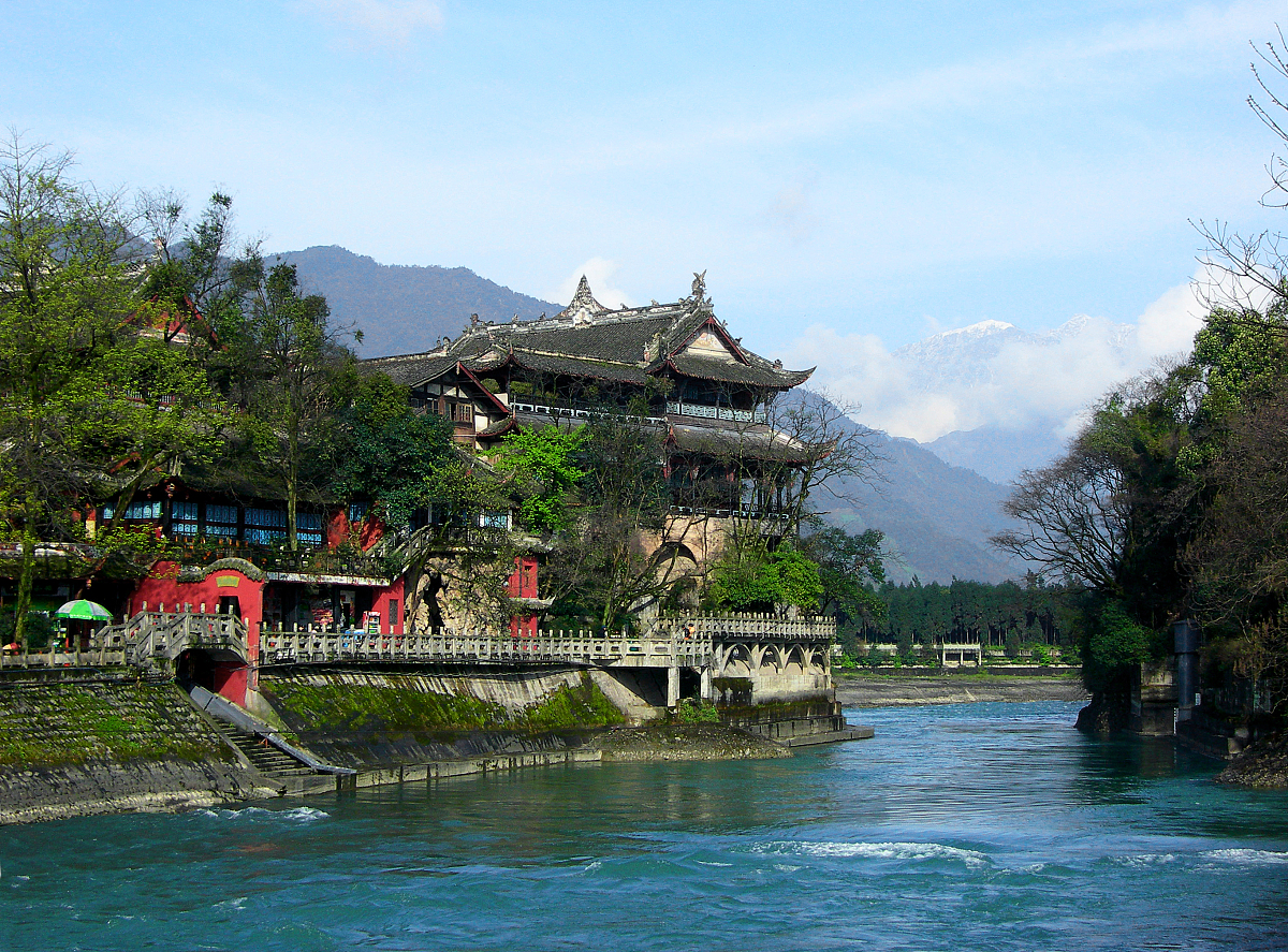 2006年3月20日,都江堰.宝瓶口风光+++_+++都江堰,世界文化遗产,宝瓶口