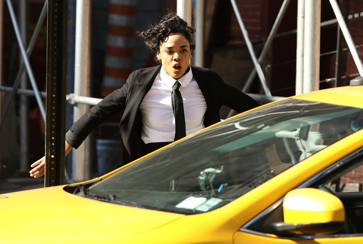当地时间2018年10月24日,美国,泰莎·汤普森(tessa thompson)拍摄电影