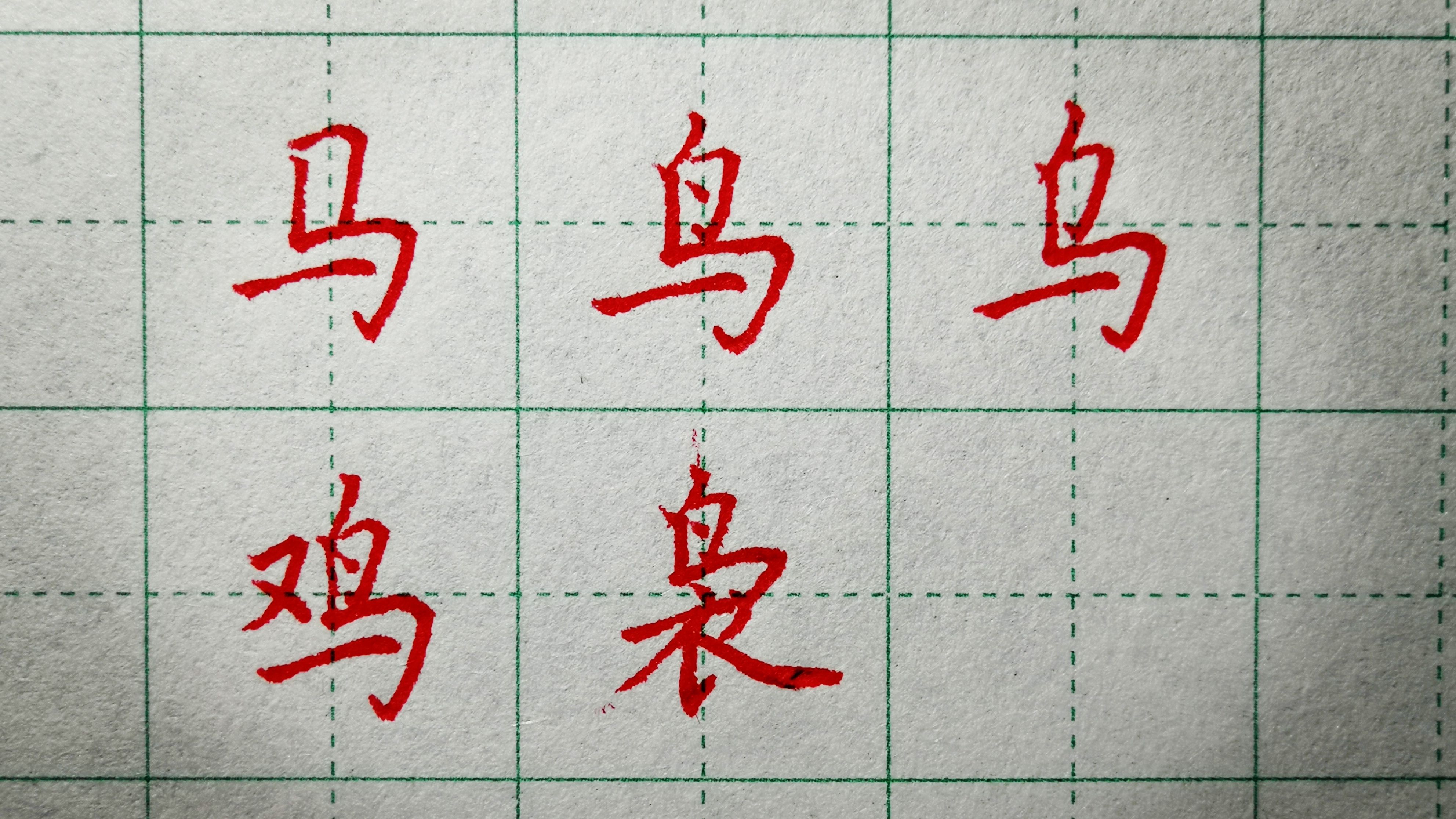 网友提问难写字:马、鸡、鸟、袅、乌,详细讲解了具体写法