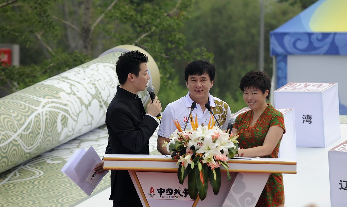 2008年8月9日,北京,《中国故事》大型文化展示活动在奥林匹克中心区正