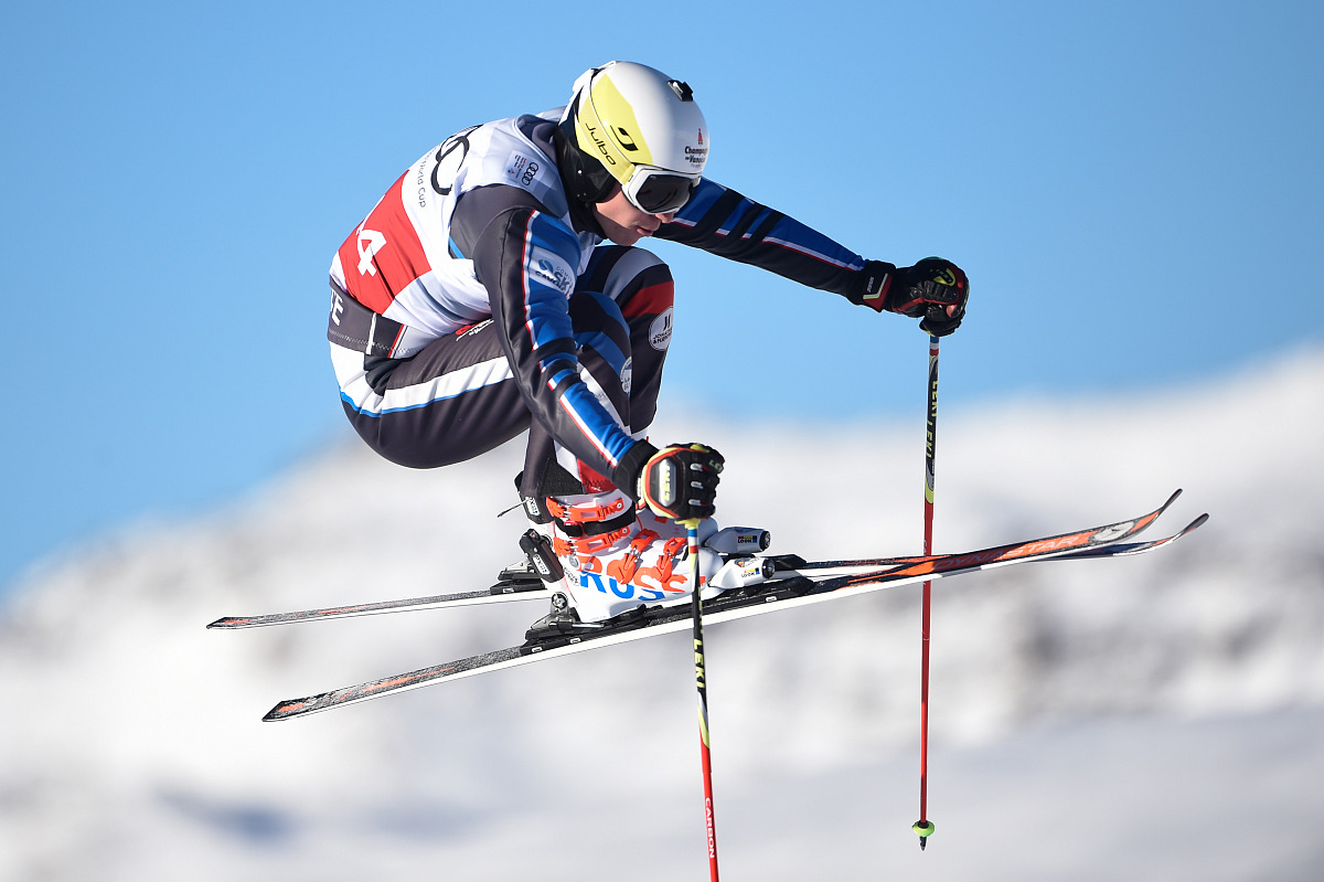 val thorens, france - december 07: morgan guipponi barfety of fr