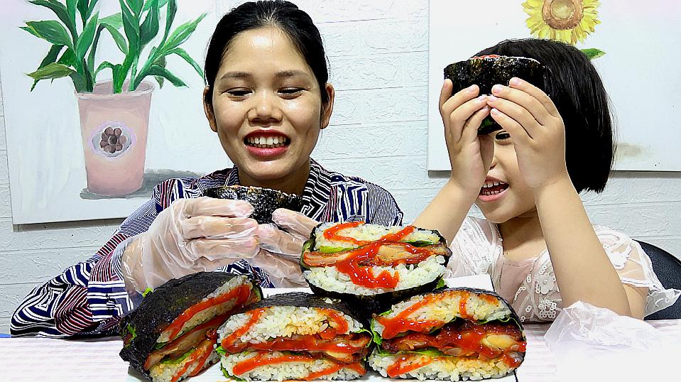 [图]奥尔良鸡腿肉饭团，比汉堡还好吃的饭团，更适合吃米饭长大的我们