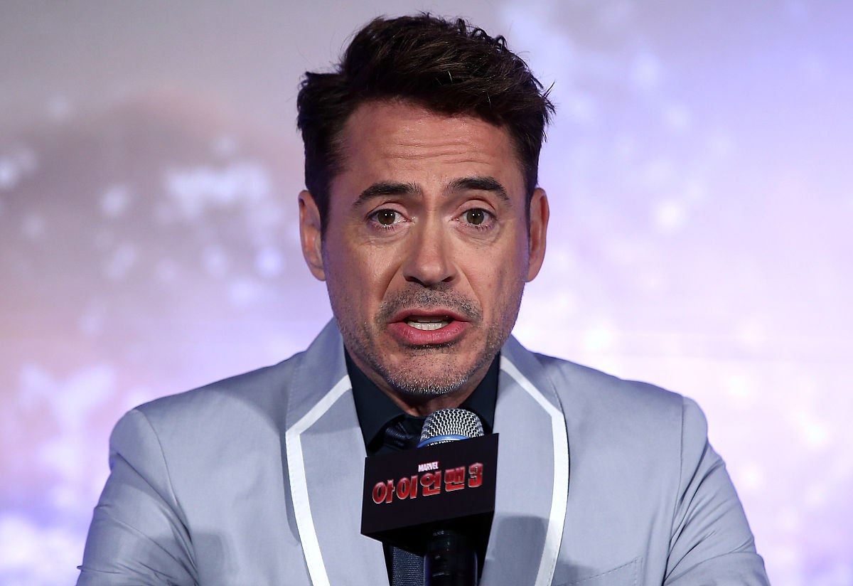 2013年4月4日,首尔,电影《钢铁侠3》(iron man 3)宣传活动. 小罗伯特