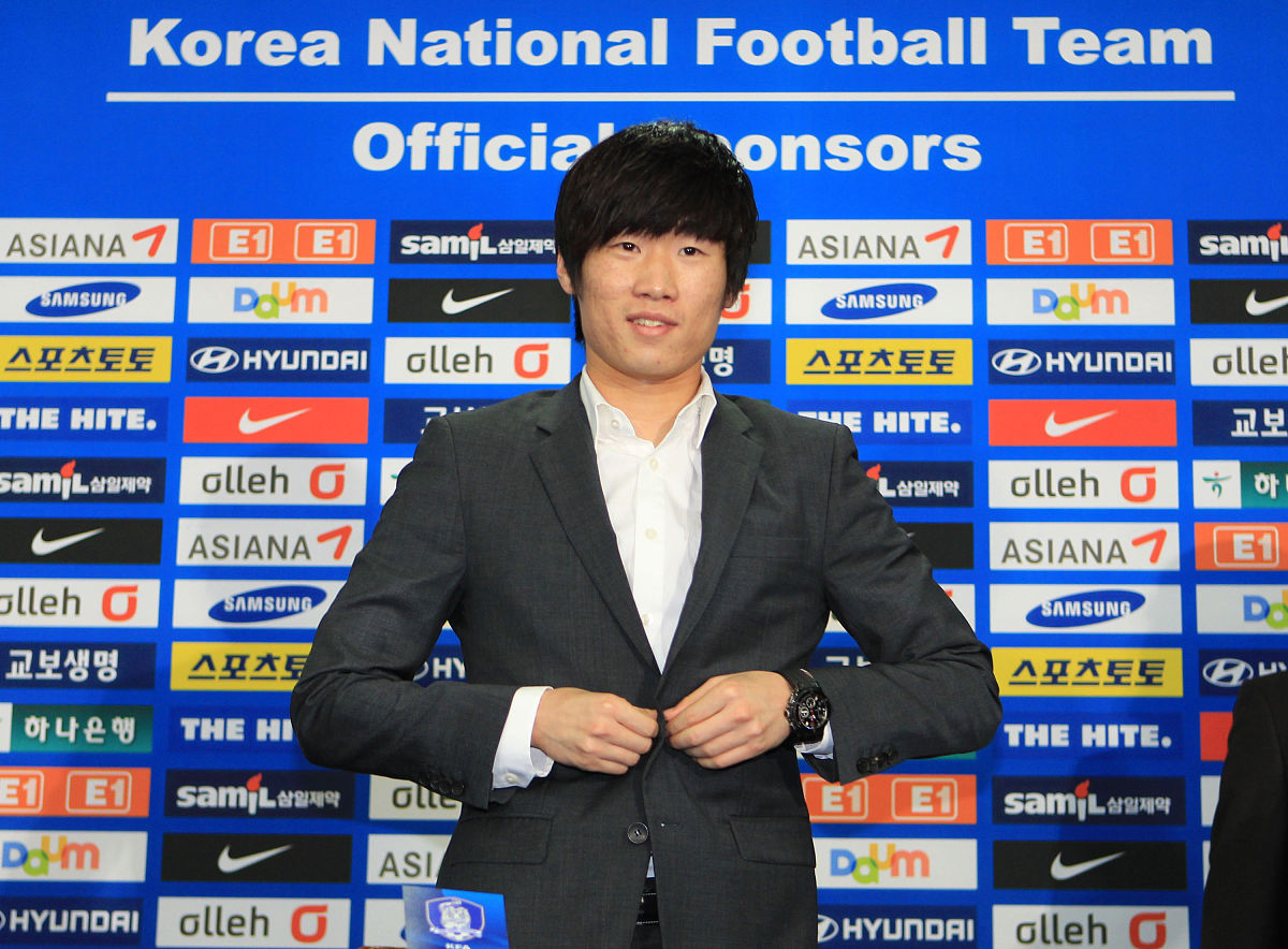 2011年1月31日,韩国首尔,韩国队长朴智星召开发布会宣布退出国家队.朴