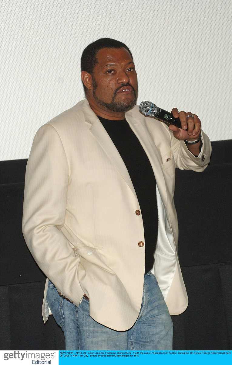 new york - april 26:  actor laurence fishburne attends the q & a