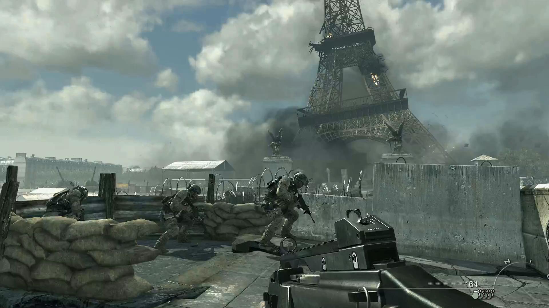 [图]使命召唤8现代战争3:法国巴黎成为战区 埃菲尔铁塔倒塌