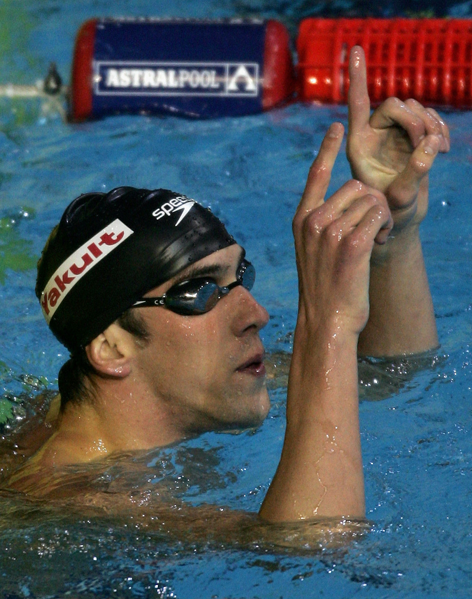 melbourne, australia - march 28:  michael phelps of the usa cele