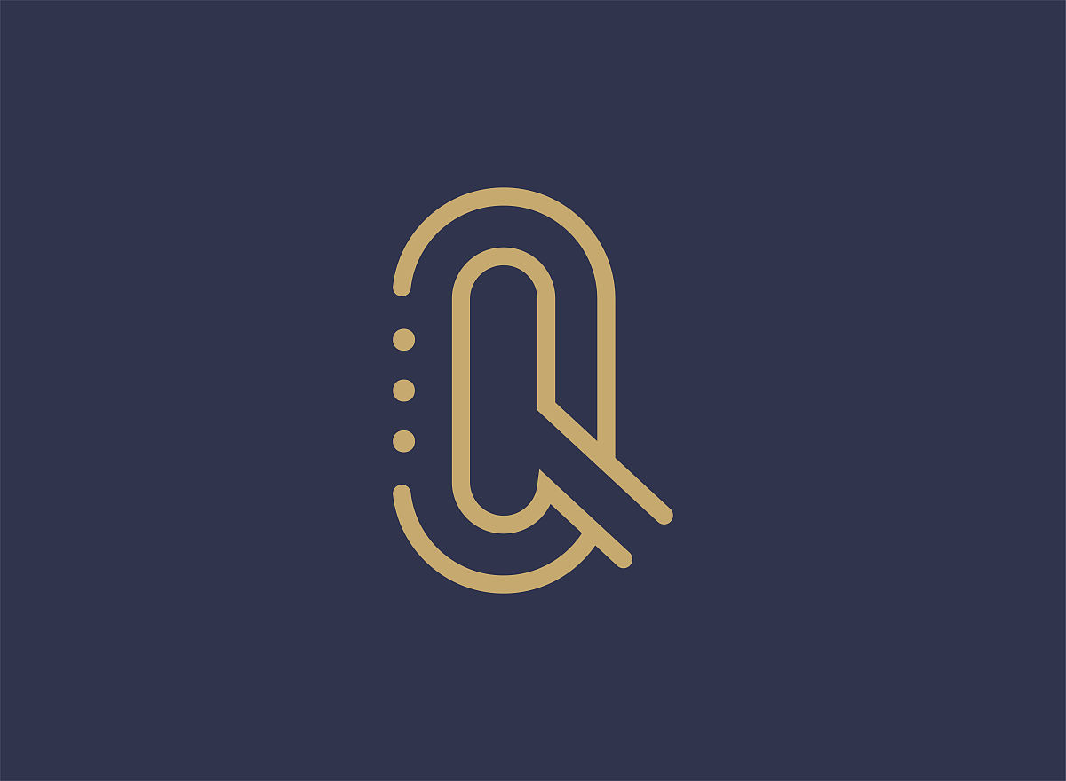 luxury letter q logo. elegant identity design