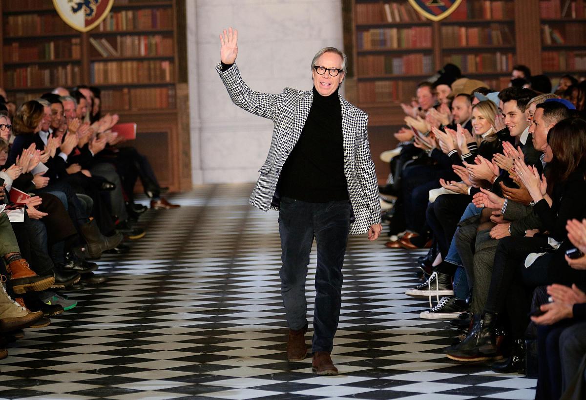 new york, ny - february 08:  designer tommy hilfiger walks the r