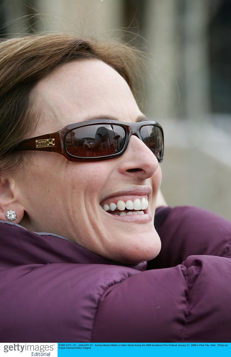park city, ut - january 21:  actress marlee matlin on main stree