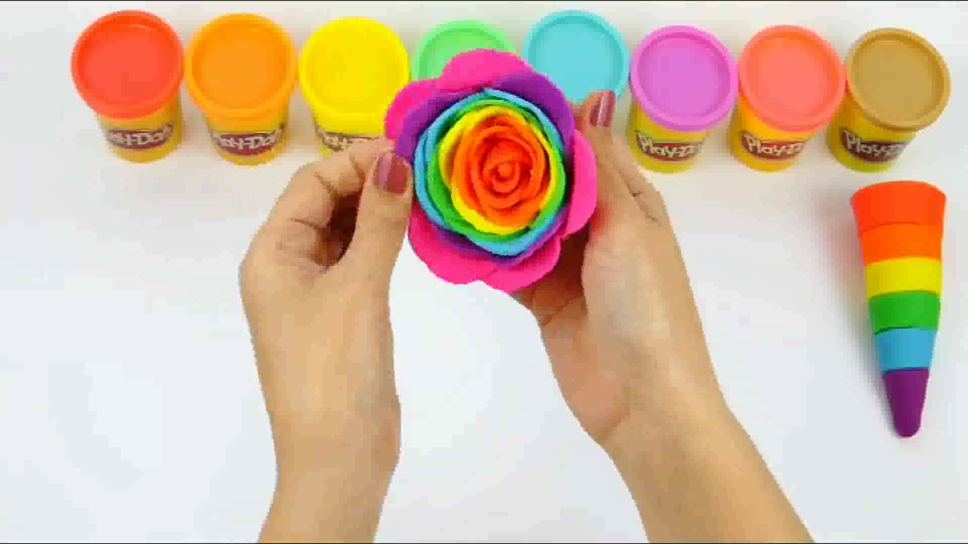 手工DIY,橡皮泥手工做一朵漂亮的玫瑰花又为它点缀上漂亮的星星