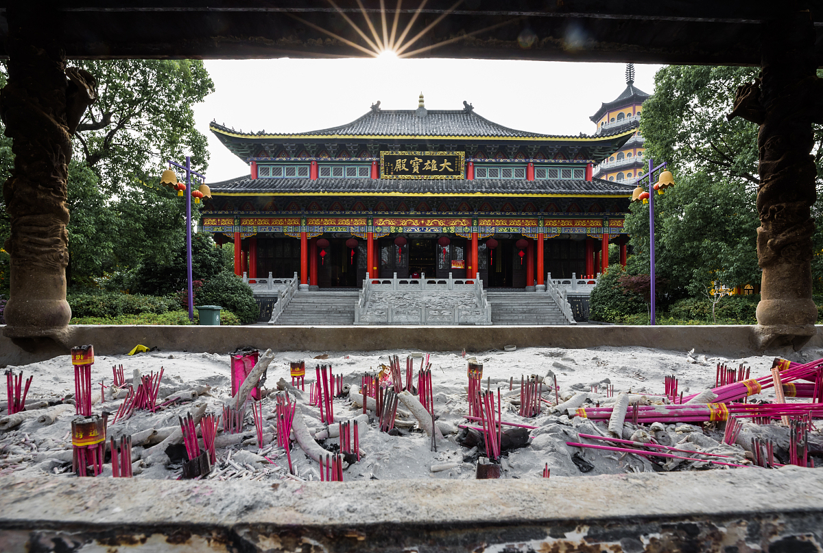 2018年5月6日,安徽合肥,三河古镇万年寺.***_***万年寺市三河古镇著名