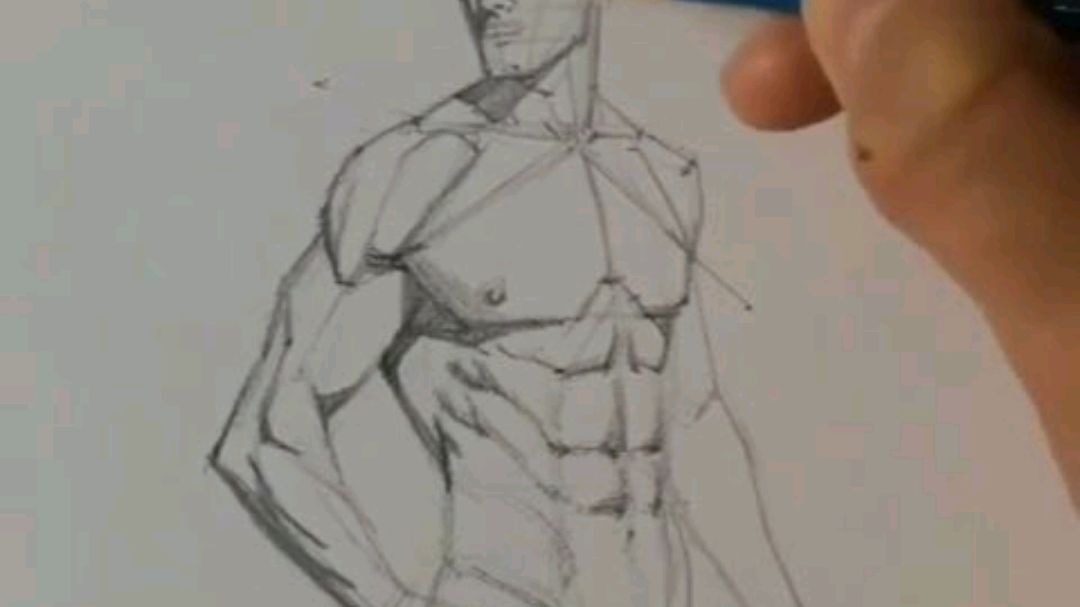 教你画肌肉男,结构剖析。
