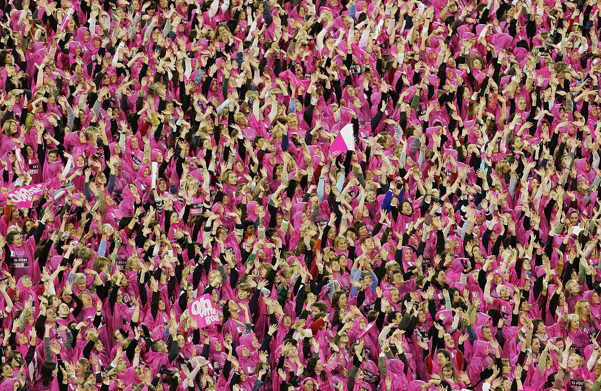 melbourne, australia - may 6: over 10,000 women form the 'field 