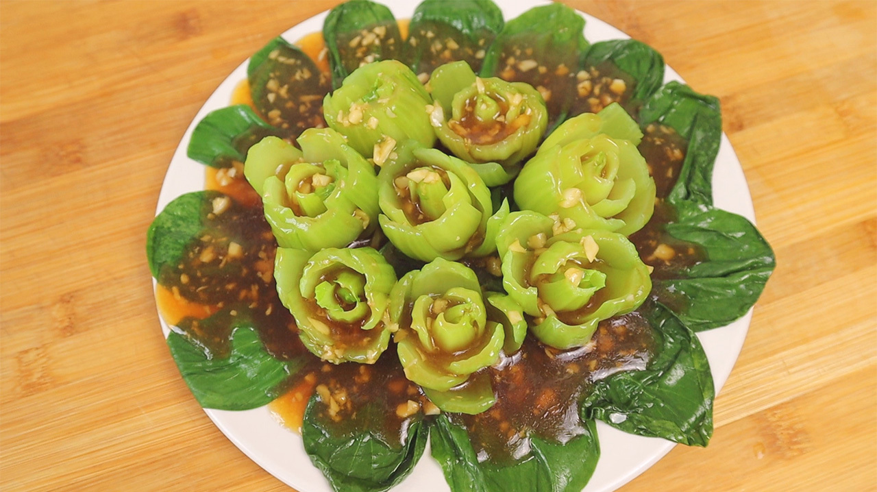 青菜新吃法,不清炒不烧汤,好吃好看又营养,招待客人倍有面子