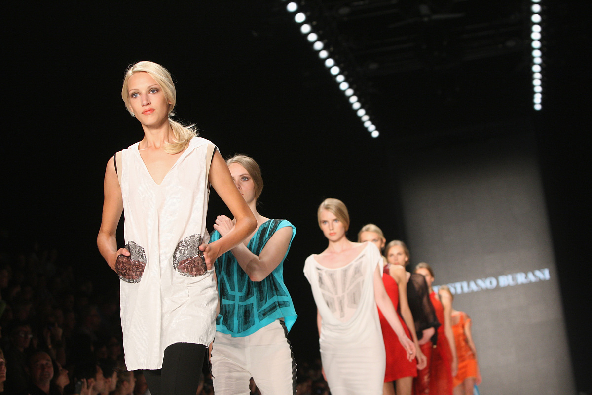 berlin, germany - july 07:  models run the catwalk during the ch