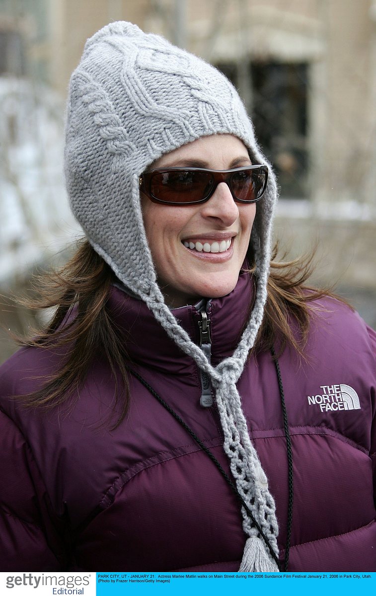 park city, ut - january 21:  actress marlee matlin walks on main