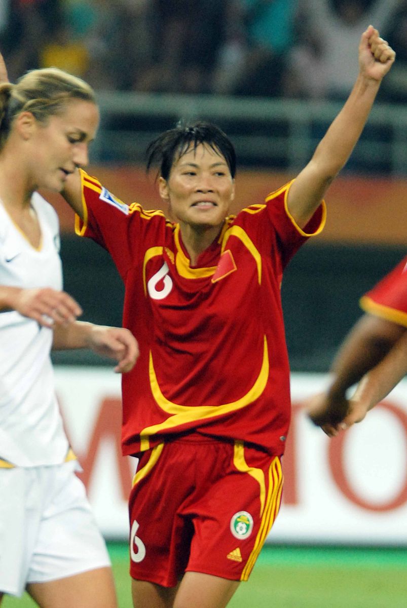 2007年9月20日,中国天津,女足世界杯d组比赛,中国队对阵新西兰队.谢彩