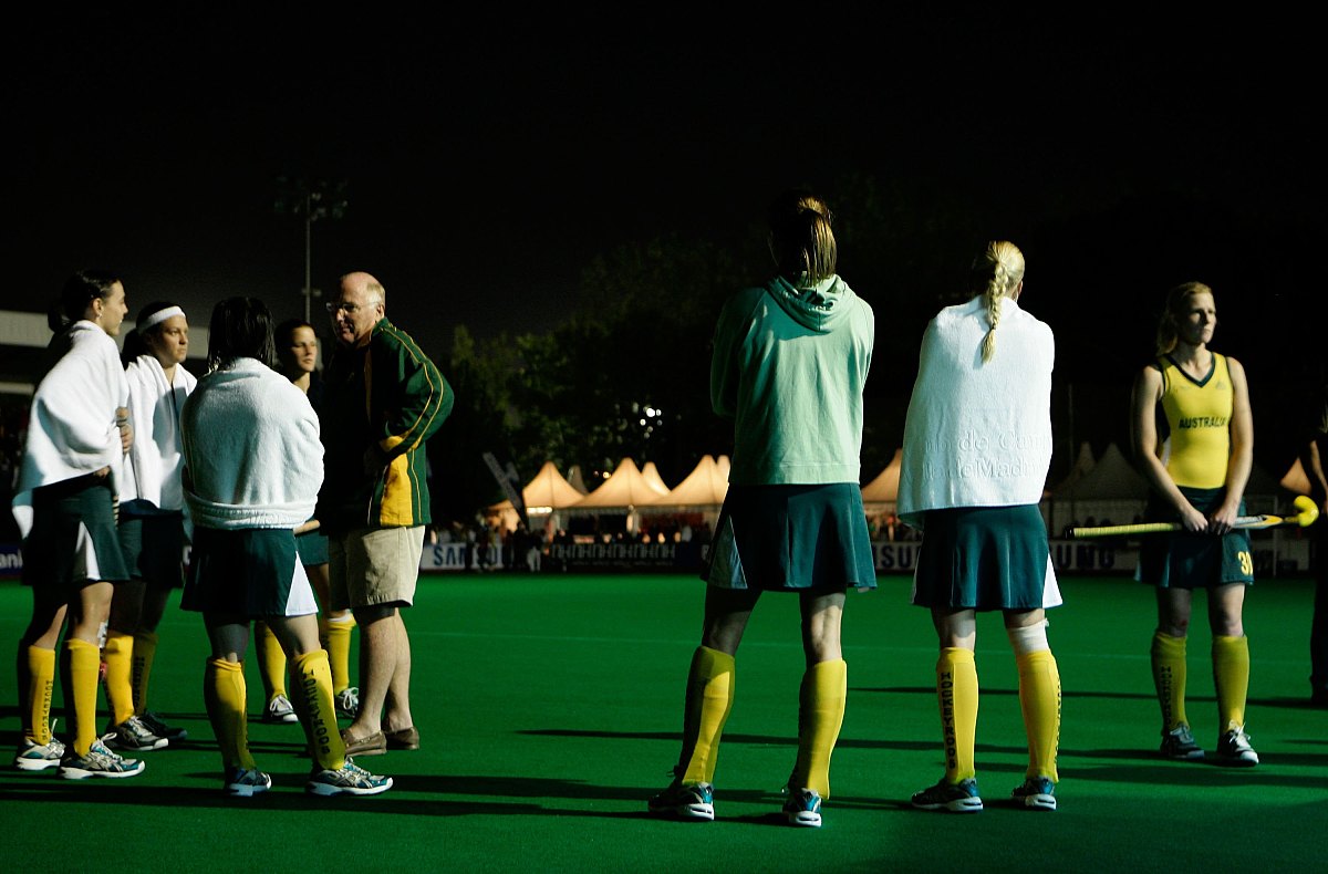 madrid, spain - october 06:  australian players wait for play to