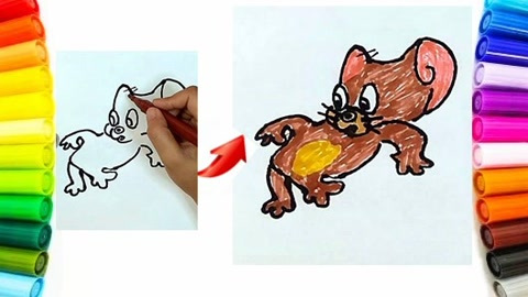 《猫和老鼠》画我喜爱的老鼠杰瑞 Jerry