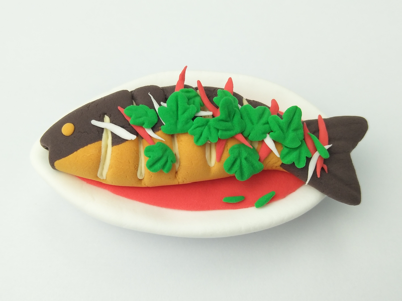 「手工」超轻粘土 红烧鱼 简单几步就学会