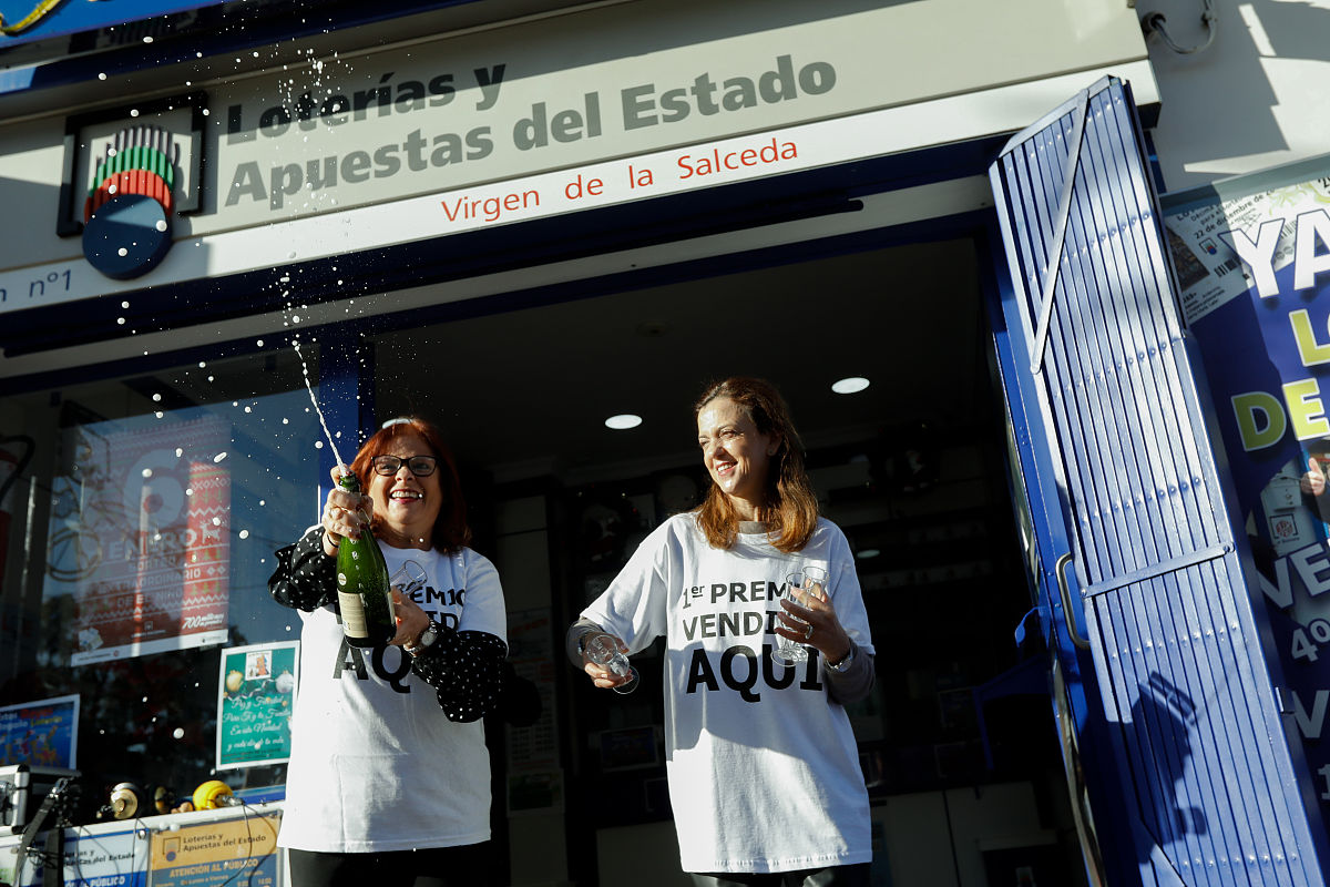 当地时间2019年12月22日,西班牙murcia,西班牙圣诞彩票"大胖子"彩票开