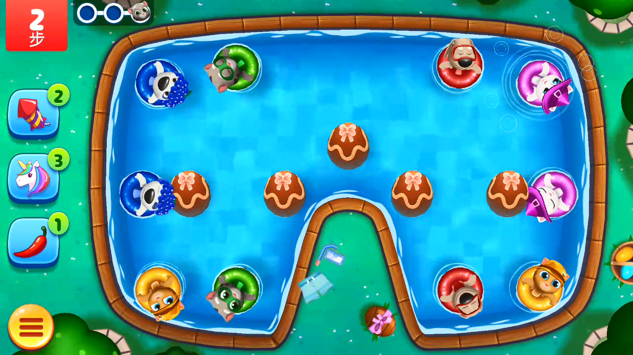 汤姆猫水上乐园超级弹簧的阻碍会给汤姆猫击碎恐龙蛋的机会吗?