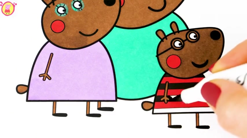 儿童简笔画涂色特别受孩子欢迎 一起给佩奇图案涂色吧