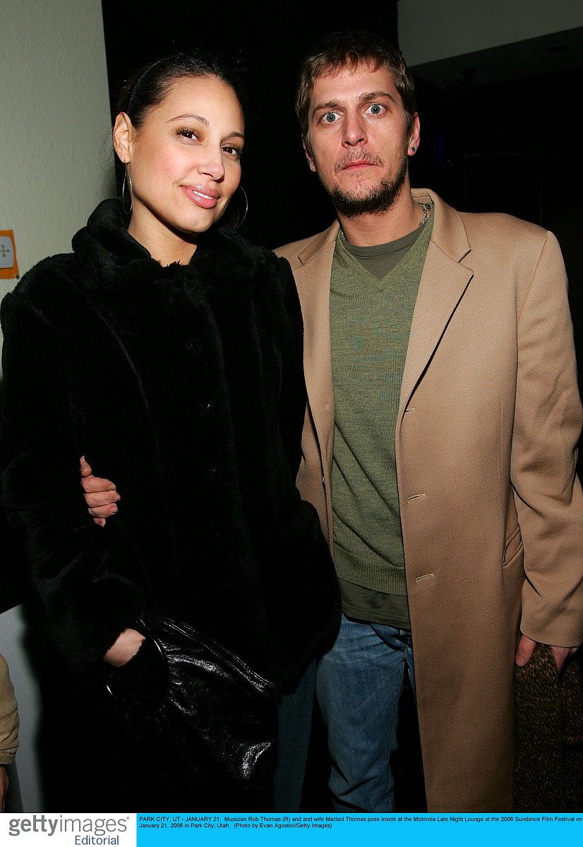 park city, ut - january 21:  musician rob thomas (r) and and wif