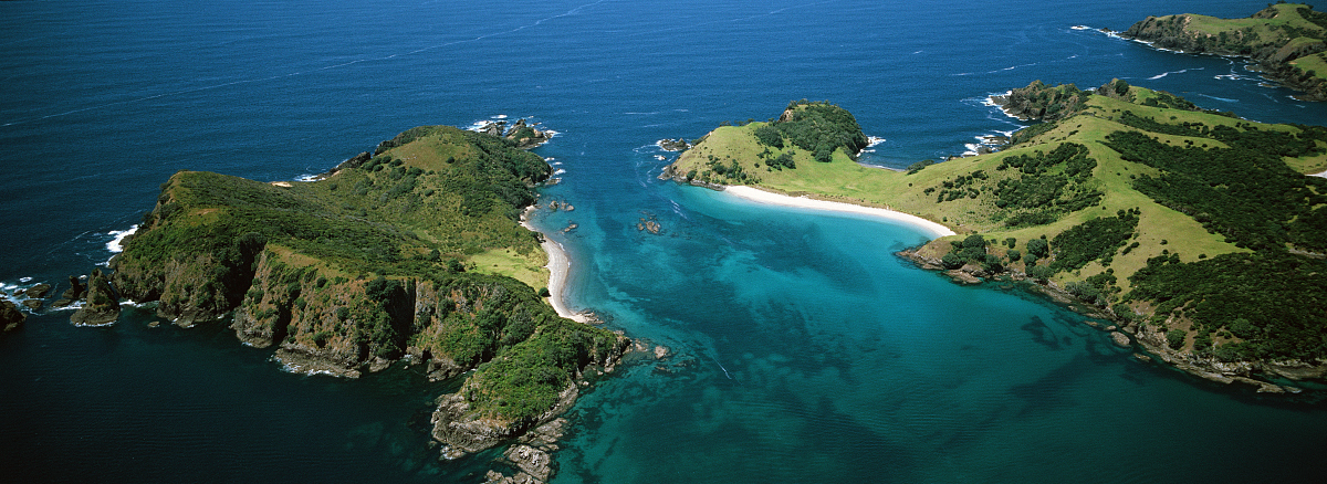 ***_***an panoramic aerial view of the bay of islands, north isl
