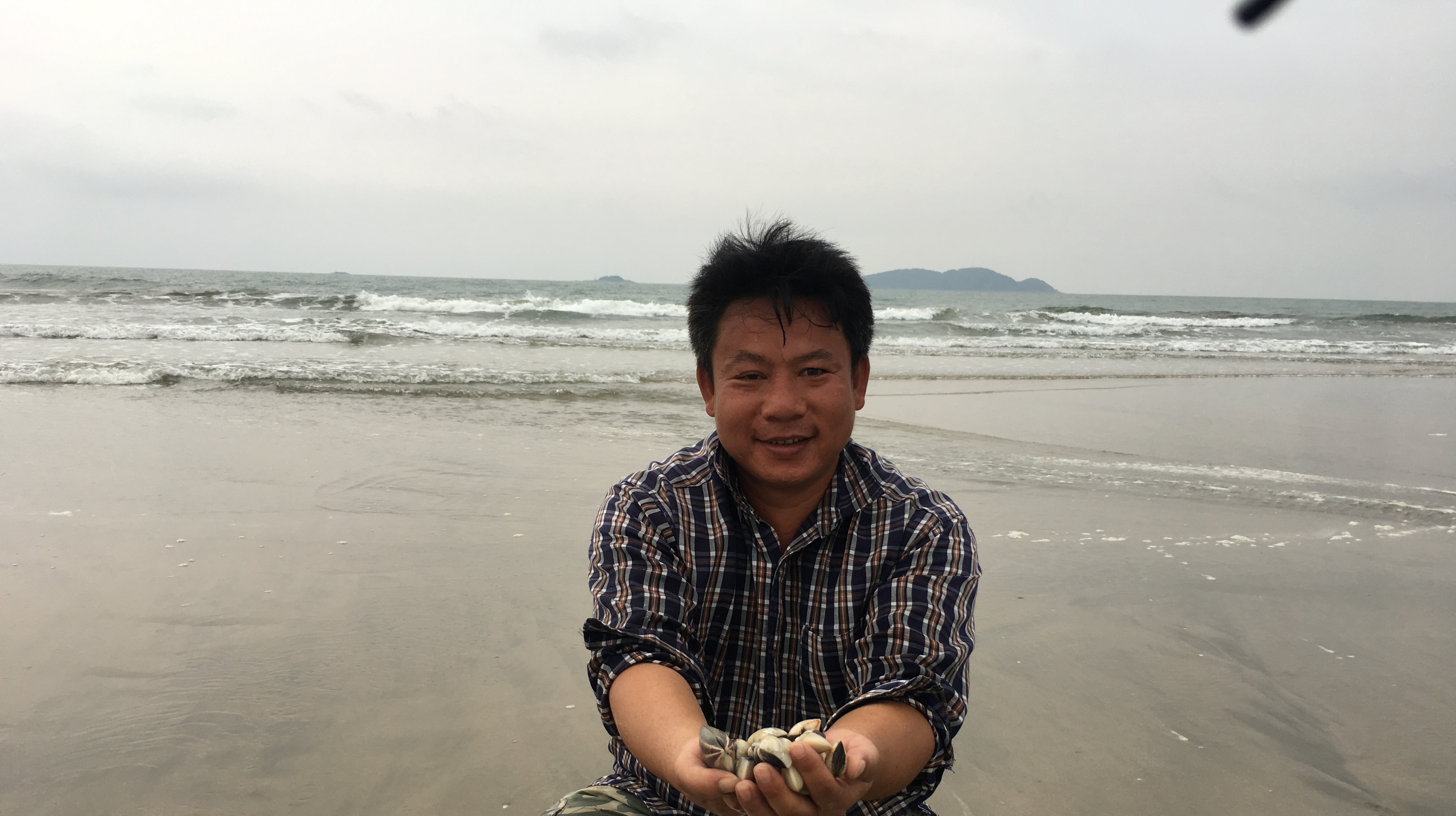 「vlog」阿华赶海大浪淘沙,用工具挖了好多海螺,这些煮汤非常鲜