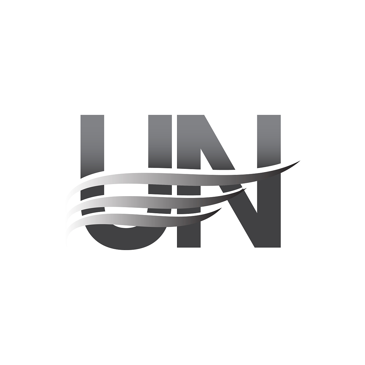 initial letter, grey color vector logotype