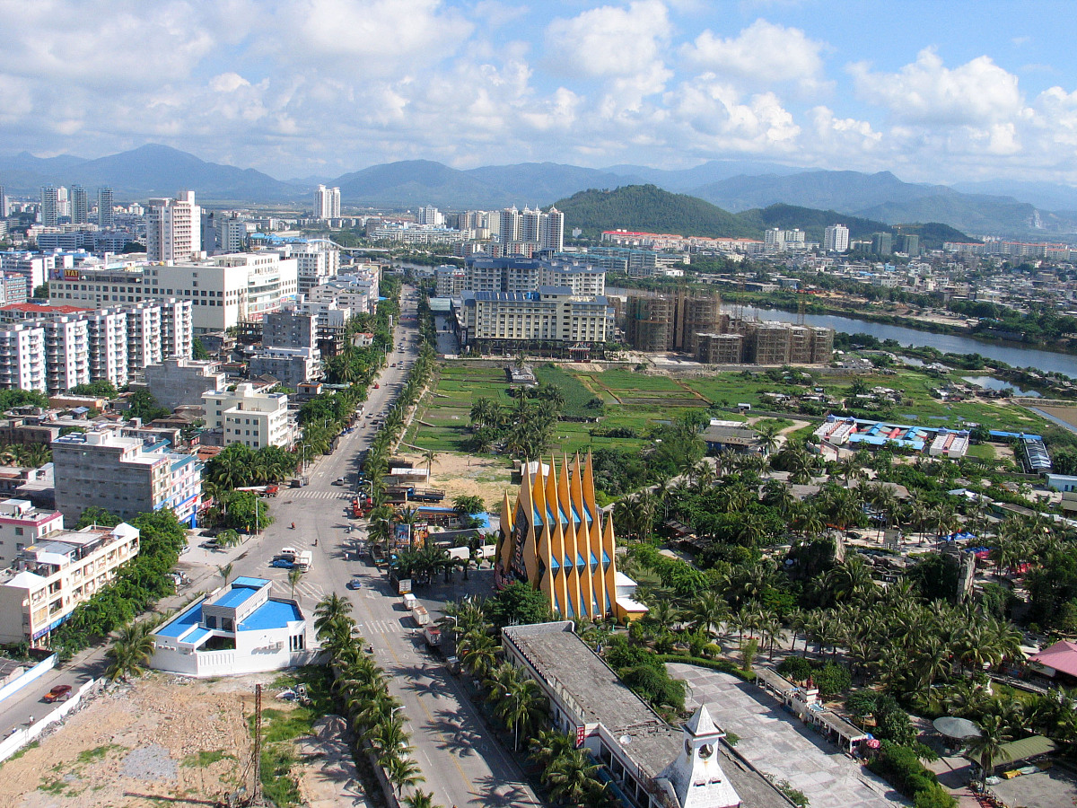 2007年6月19日,海南三亚市全貌配图.+++_+++三亚市,海南,俯瞰,俯瞰三